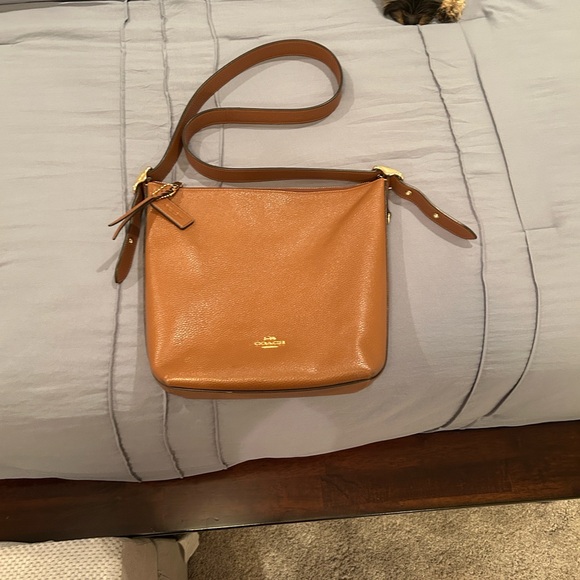 Coach Handbags - Coach Tan Leather Crossbody Bag